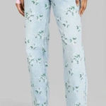 Wild Fable 90’s Relaxed Straight Jeans Light Blue Floral Print Y2K Aesthetic - 0 Photo 0