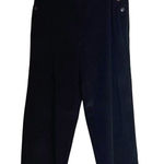 J.Jill Corduroy Black Pant, Size 4 With Side Buttons Cotton Career‎ Work Church Photo 0