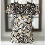 Michael Kors  Sequined Animal Print Top, Crewneck, Size S, New without Tag Photo 0