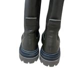 ZARA  7.5-8 US /38EU Womens Boots Low Heeled Lug Sole Ankle Army Green/Black Photo 5