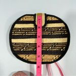 Woven Natural & Black Crossbody Bag NWOT Boho Festival Tan Photo 7