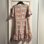 Floral Wrap Dress Womens Size Large Red Photo 3