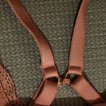 Aerie Peach Wireless Bralette with Halter Straps Photo 7