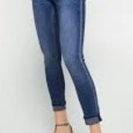 ZARA straight leg skinny silver striped jeans, womens size 6 Photo 8