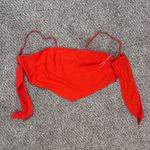 A New Day Bright Orange Linen Bandana Top Photo 5