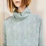 Sonoma  Mint Blue Cable Knit Turtle Neck Pullover Sweater S Photo 2