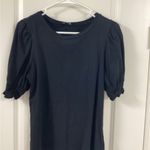 Ann Taylor  Black Puff Sleeve Ruffled T-Shirt Photo 0