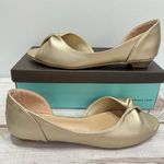 Metallic Gold Faux Leather Flats N.Y.L.A. Charlii from ModCloth Size 10 Photo 0
