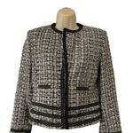 carole little  Blazer Women’s Medium Silk Blend Tweed Jacket Coat Career Photo 0