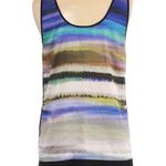 DKNY Jeans Tank Top M Sleeveless Colorful Gradient Print Summer Vacation Beach Photo 2