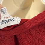 Anthropologie  Porridge Floral Puff Sleeve Textured Top Burgundy MEDIUM Photo 3