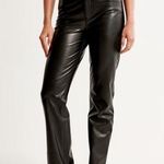 Abercrombie & Fitch Curve Love 90s Vegan Leather Ultra High Rise Straight Pants Photo 0