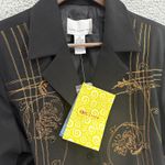 Susan Graver  Jacket M Black Gold Embroidered Beaded Career Chic Holiday Evening Photo 1