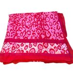 Raj Anthropologie 100% Cotton Scarf Pink Animal PrintMade In India 50”x60” Photo 0