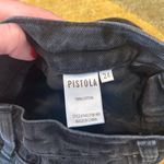 Pistola Black Denim Jean Shorts High Waisted Frayed Size 24 Waist Photo 2
