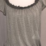 Max Studio ~ Short Sleeve Top ~ Size Small ~ Gray & White Photo 0