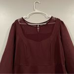 City Chic  Cute Mesh Panel Fit & Flare Dress in Ox Blood Size 14 Photo 3