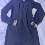 A'Gaci Black Long Sleeve Dress with Beaded Cuffs Photo 3