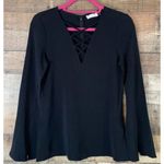 Ramy Brook Black Bell Sleeve Top Sz. 6 Photo 1
