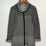 Chiaramente Wool Blend Sweater Coat Made in Italy Black Size M Photo 0