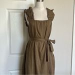 frame denim FRAME Ruffle-Strap Belted Midi Dress Photo 3