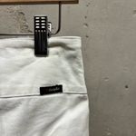 Angels Vintage Y2K Capri Crop Embroidered Floral Chunky Buckle Jeans 7 30 Disco White Photo 4