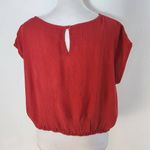 Band of Gypsies Red Sleeveless Crop Top with Crochet Lace NWT Size Medium Photo 4