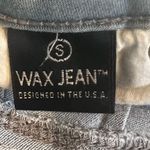 Wax Jean ‎ Women’s Small Light Wash Denim Zip Button Close Cuffed Shorts Photo 3