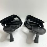 Abound  Shoes Womens Size 6 Qarly Heeled Black Square Toe Slip On Sandals‎ Photo 5