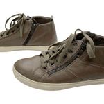 Rockport Cobb Hill Willa Mid Top Gray Brown Leather Sneakers Shoes Size 6 Photo 3