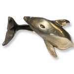 Vintage Sterling Silver Kabana Huge Leaping Dolphin Cuff Bracelet size 7 Photo 11