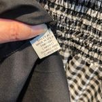 BAILEY 44 Black White Gingham V Neck Twist Knot Smocked Waist Midi Dress Medium Photo 7