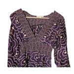 Anthropologie Corey Lynn Calter Purple Floral Silk Bohemian Dress Womens Size 6 Photo 2