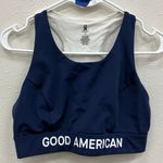Good American  Navy and white Unpadded pull on sports bra size 3 (Large) Photo 0