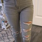 American Eagle Grey High-Rise Skinny Jeans  Photo 0