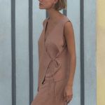 ZARA  NWT vest flowing top crossover wrap vest top flowy material Photo 2