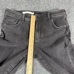 Pilcro and The Letterpress Jeans Womens 32x26.5 Black High Rise Flare Fray Hem Photo 9