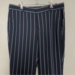 Banana Republic NWT Avery Pants Striped Navy Blue Mid Rise Ankle Length Size 8 Photo 4