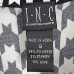 INC International Concepts Black White Patterned Collared Quarter Zip Small New Photo 3