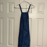 Lulus Lulu’s Wishful Wanderings Blue Lace Bodycon Midi Dress Photo 2