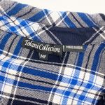 Tolani Collection Plaid Floral Paisley Tab Sleeve Button Down Tunic: Blue Photo 12