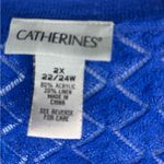 Catherines 2X Bolero Knit Summer Open Jacket Top in Lapis Blue Photo 5