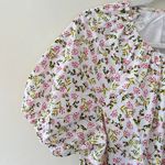 J.Crew Side Cutout Poplin Cotton A-Line Midi Dress White Meadow Floral Photo 5