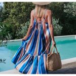 Lemlem  Vibrant Striped maxi summer holiday dress size L Photo 1