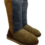 UGG  Classic Tall 5818 Leather Sheepskin Shearling Winter Boots‎ Color Block W7 7 Photo 0