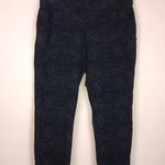 Soft Surroundings Women’s Leaf Print Pattern Black Gray Pull On Ankle Pants Photo 0