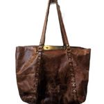Patricia Nash Brown Distressed Leather Benvenuto Tote Photo 1
