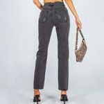 Princess Polly  Zaneta washed black ripped skinny jeans size 12 Photo 2