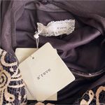 A'REVE Sleevless Floral Mesh Dress Brown Photo 3