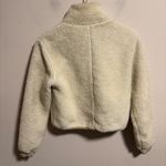 Urban Outfitters Cropped Front Zip Sherpa Jacket - White/Cream- Size Small Photo 6